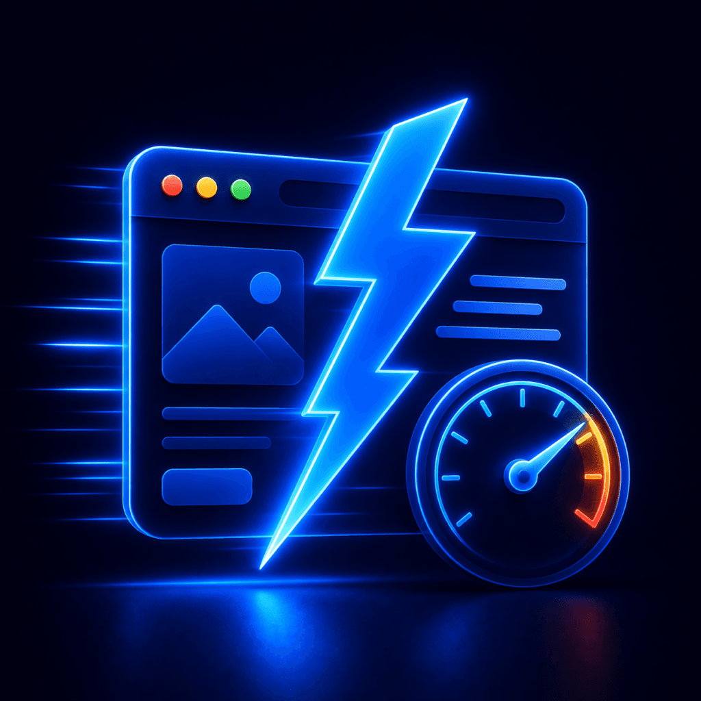 Website speed and performance optimisation icon